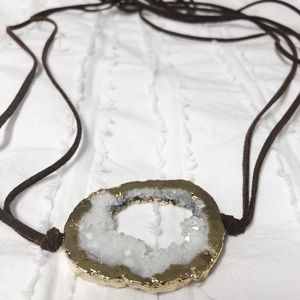 DRIZZY LEATHER AND GOLD WRAP NECKLACE!!!